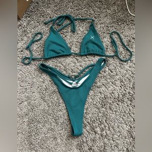 Boutine LA Matching Bikini Set in Blue/Green